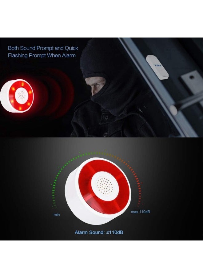 DC 12V LED Flashing Security Lamp Alarm System Alarm Strobe Signal Warning Light Siren Acousto-Optic