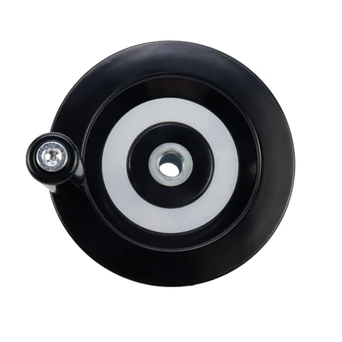Pastlla 4.92" / 125mm Hand Wheel with Revolving Handle, 0.47" / 12mm Hole Diameter Back Ripple Hand Wheel, Revolving Handle for Milling Machine Industrial Lathe - Image 4