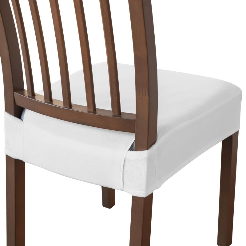 FORCHEER FORCHEER Dining Chair Seat Covers Set of 6 Velvet Stretch Seat Protect Covers  Chair Seat Cushion Covers for Dining Room Wodern Chairs The Seat Only. - Image 3