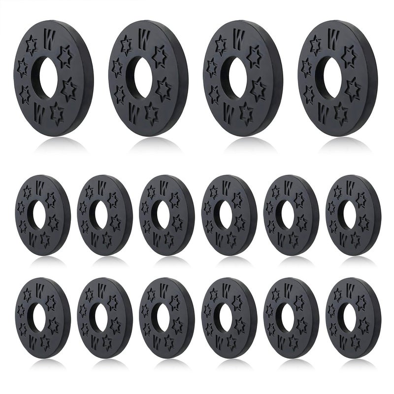 FOJOO 16 Pcs Guitar Strap Locks, acoustic guitar strap adapter for Electric, Acoustic & Bass Guitars, Strap Locks Compatible with Fender, Dunlop, Ernie Ball & More (Black) - Image 1