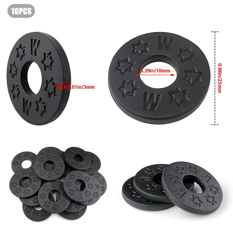 FOJOO 16 Pcs Guitar Strap Locks, acoustic guitar strap adapter for Electric, Acoustic & Bass Guitars, Strap Locks Compatible with Fender, Dunlop, Ernie Ball & More (Black) - Image 2