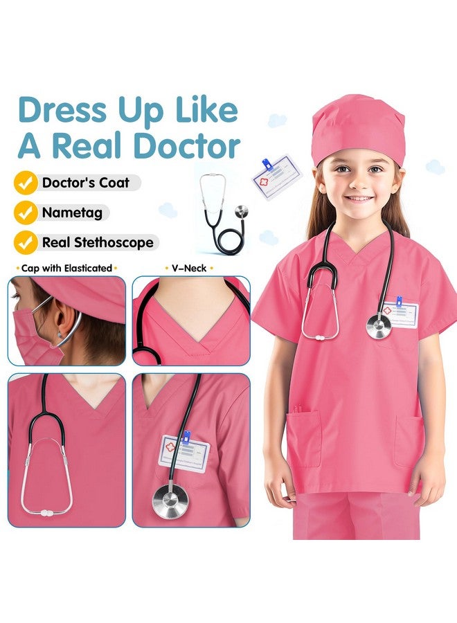 RioRand Doctor Costume For Kidstoddler Nurse Scrubs With Accessories Christmas Dress Up Cosplay For Boys Girls 311 Years - Image 3