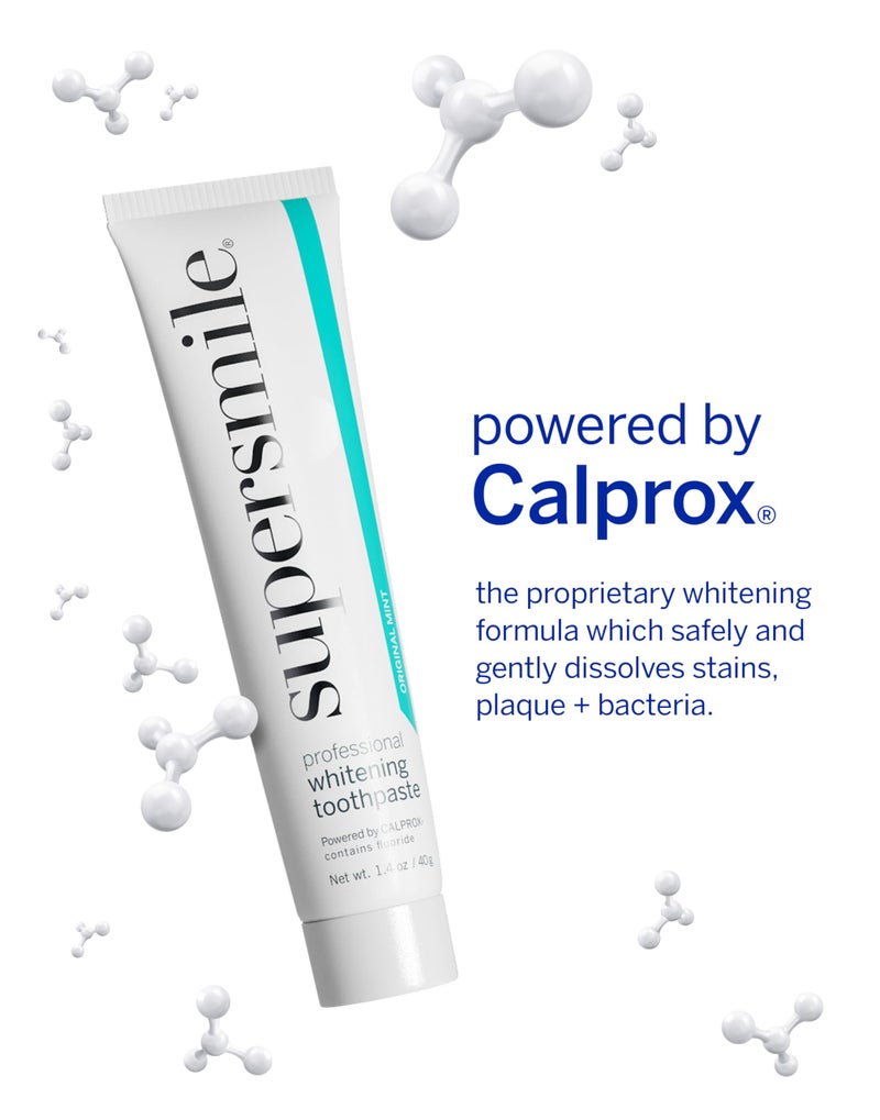 Supersmile Professional Whitening Toothpaste w/ Fluoride - Removes Stains & Whitens Teeth 6 Shades - Enamel Strengthening - No Sensitivity - Travel Size (Original Mint, 1.4 Oz) - Image 2