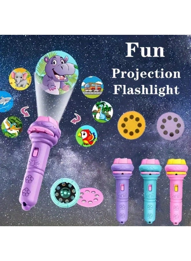Projection Flashlight Educational Toys Bedtime Night Lamp for Boys Girls 48 Images - Image 2