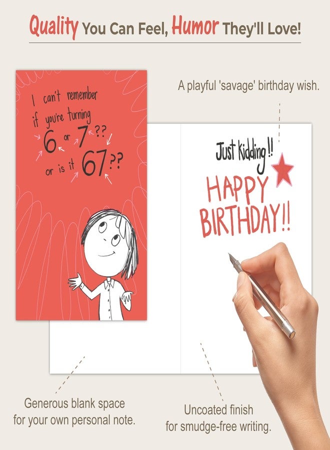 Gooji Funny Birthday Card for Teens - Viral 6 or 7 Meme Trend - Hilarious Bday Greeting for Son, Daughter, Friend - Joke About Age 67 - Trendy Social Media Humor for Gen Z & Alpha - Image 3