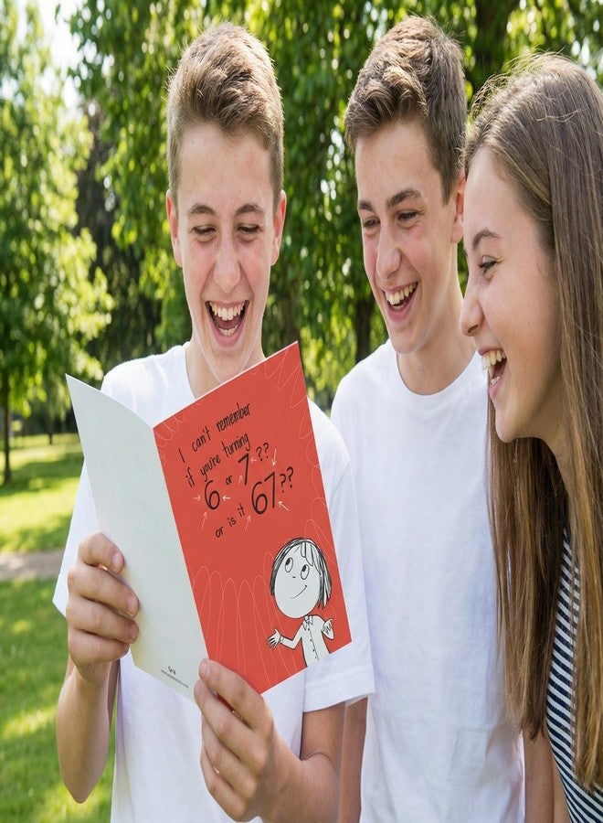 Gooji Funny Birthday Card for Teens - Viral 6 or 7 Meme Trend - Hilarious Bday Greeting for Son, Daughter, Friend - Joke About Age 67 - Trendy Social Media Humor for Gen Z & Alpha - Image 4