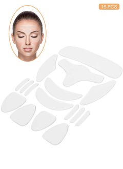 16 Pcs Face Facial Medical Tape Wrinkle Patches for Face Wrinkles Overnight, Reusable Face oil Tape Smoothing Silicone face Forehead Wrinkle Patches for Face Wrinkles Overnight