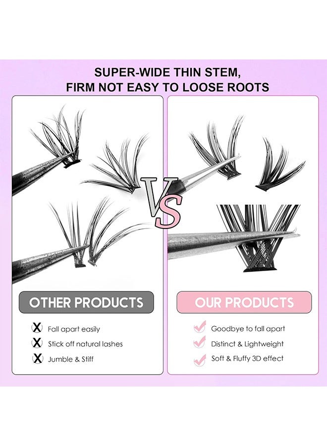 Quantum DIY False Eyelashes Kit,  240 Clusters Mixed Individual Voluminous Lashes, Eyelash Extension Kit for Daily Makeup and Special Occasions - Image 3