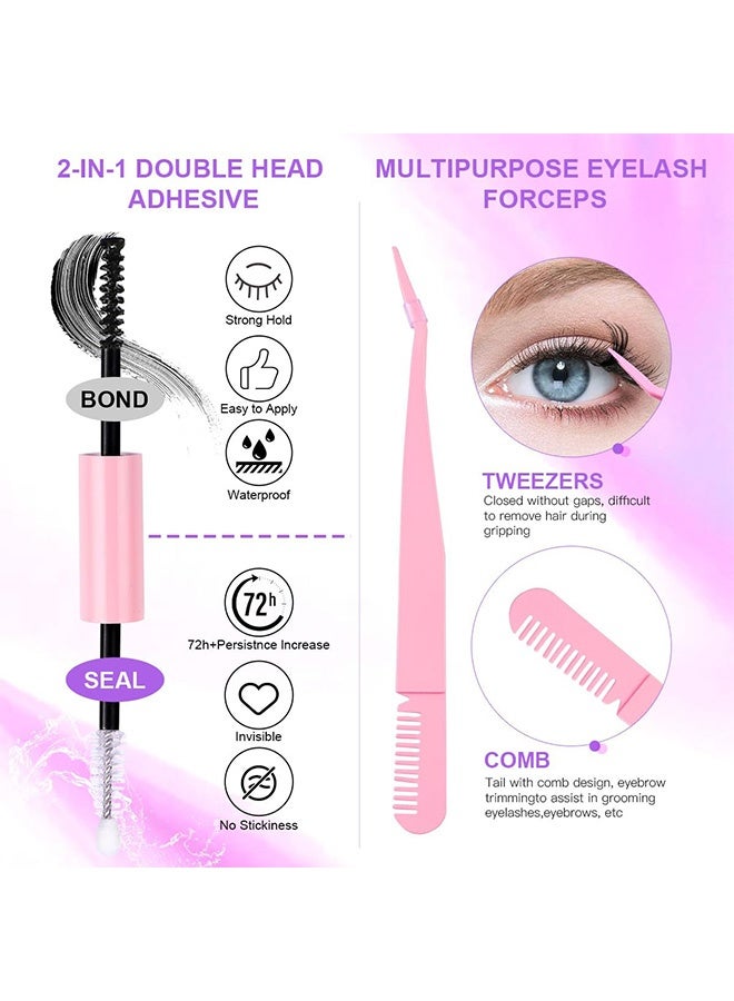 Quantum DIY False Eyelashes Kit,  240 Clusters Mixed Individual Voluminous Lashes, Eyelash Extension Kit for Daily Makeup and Special Occasions - Image 4