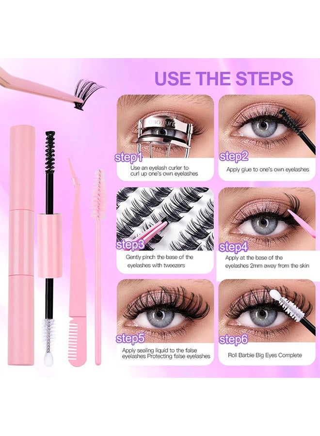 Quantum DIY False Eyelashes Kit,  240 Clusters Mixed Individual Voluminous Lashes, Eyelash Extension Kit for Daily Makeup and Special Occasions - Image 5
