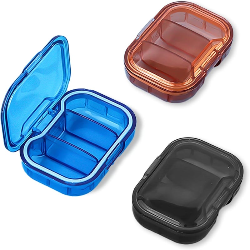 3 Pack Portable Pill Organizer for Travel