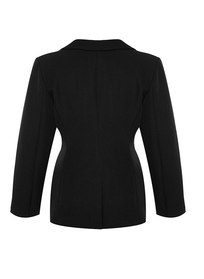 trendyol - Black Limited Edition Fitted Lined Woven Blazer Jacket TWOAW24BC00096 - Image 1