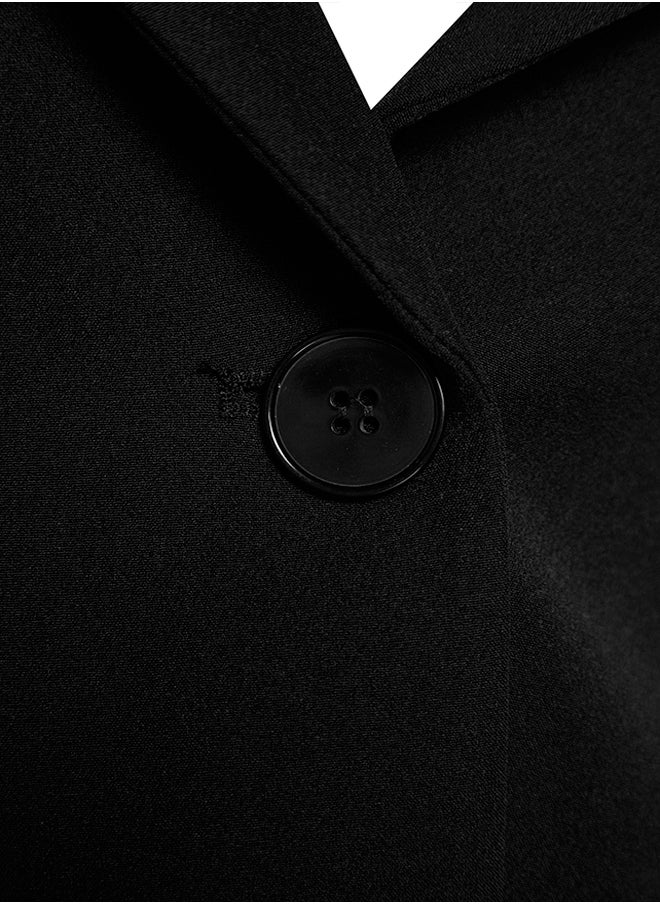 trendyol - Black Limited Edition Fitted Lined Woven Blazer Jacket TWOAW24BC00096 - Image 1
