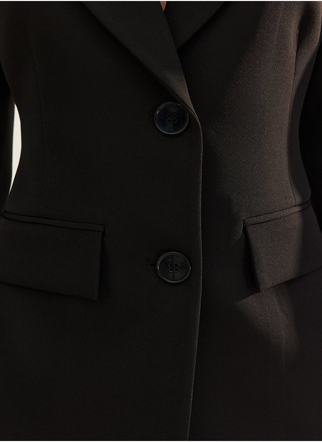 trendyol - Black Limited Edition Fitted Lined Woven Blazer Jacket TWOAW24BC00096 - Image 1