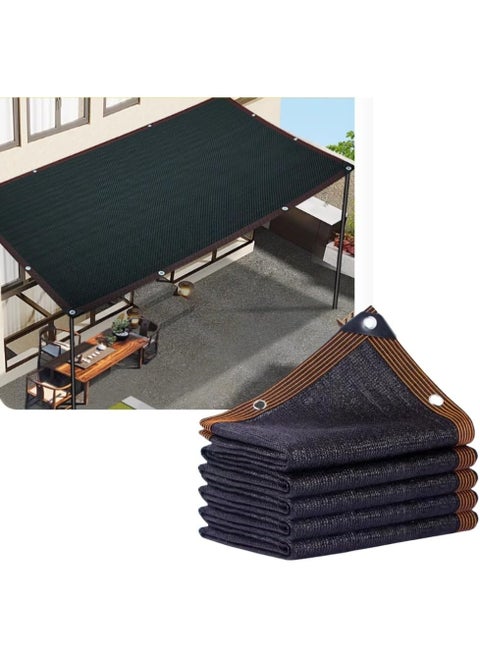 Shade Sail, Outdoor Sunshade Net With Locking Ring, 90% Shading Rate Garden Cloth, Durable Cooling Sunshade for Camping, Courtyard, UV Protection, Privacy (3×4m)