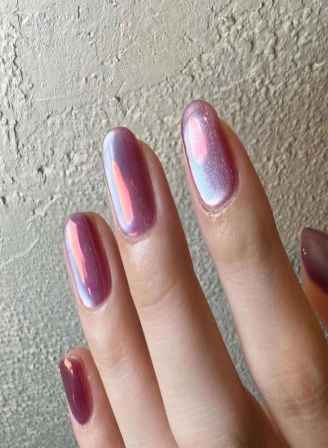 Xarnish Cat Eye False Nails - Press-On Nails with Gradient Magnetic Effect - 12 PCS Reusable Oval Fake Nails - Salon Look in Minutes (FN_1) - Image 3