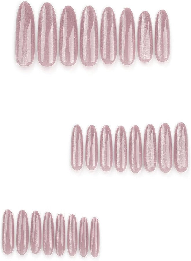 Xarnish Cat Eye False Nails - Press-On Nails with Gradient Magnetic Effect - 12 PCS Reusable Oval Fake Nails - Salon Look in Minutes (FN_1) - Image 1