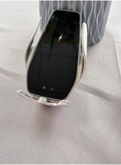 Generic 360° Rotation Automatic Clamping Wireless Car Charger With Mount Bracket Silver  - Image 3