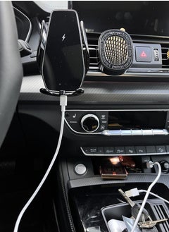 Generic 360° Rotation Automatic Clamping Wireless Car Charger With Mount Bracket Silver  - Image 4