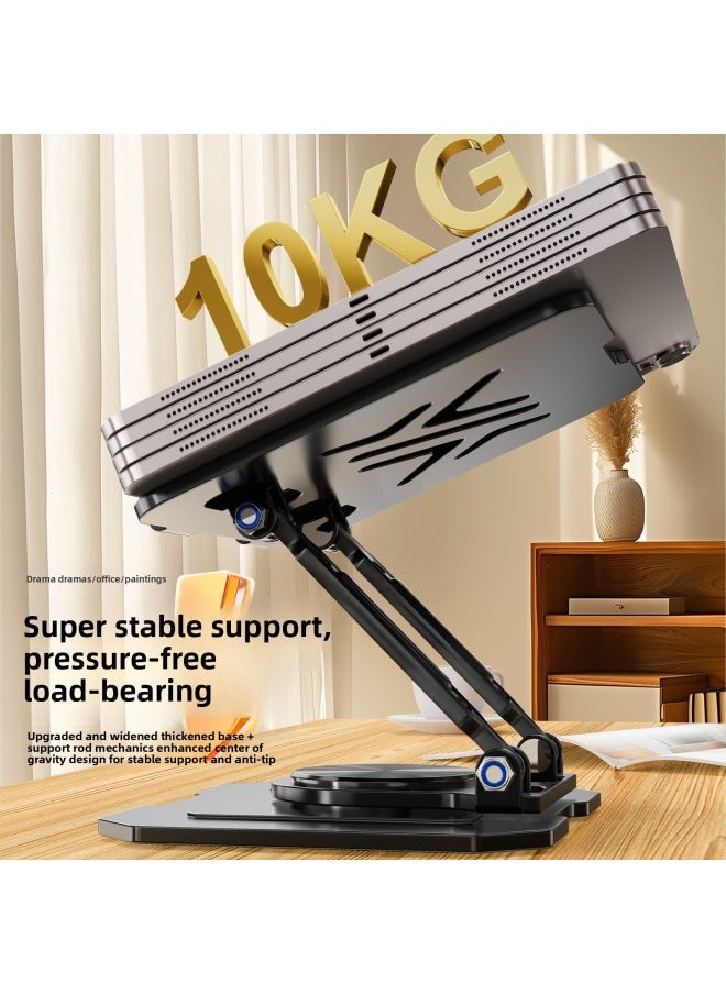 Generic - Explosions Thin Notebook Computer Aluminum Alloy 720 Degree Rotating Bracket Folding Online Class Learning Live Broadcast Rack-Color:[haoyue Silver] Carbon Steel Metal Frame* Rotatable/foldable - Universal For Mobile Phones And Tablets-Applicable Size:Universal For Mobile Phones And Tablets - Image 1