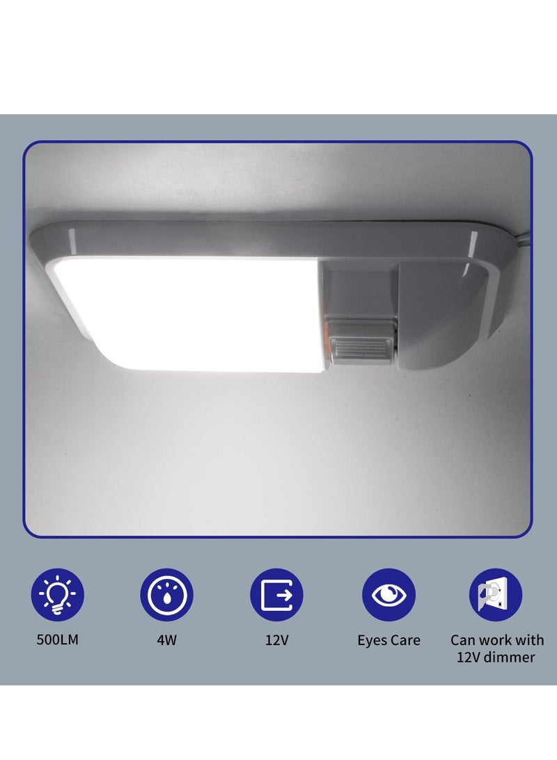 XiuWoo Led RV Ceiling Dome Light,Frosted Interior Lighting ,12V 500LM Single Light Fixture for Trailer, Camper, Truck, Van, Boat ,Natural White 4000-4500K - Image 5