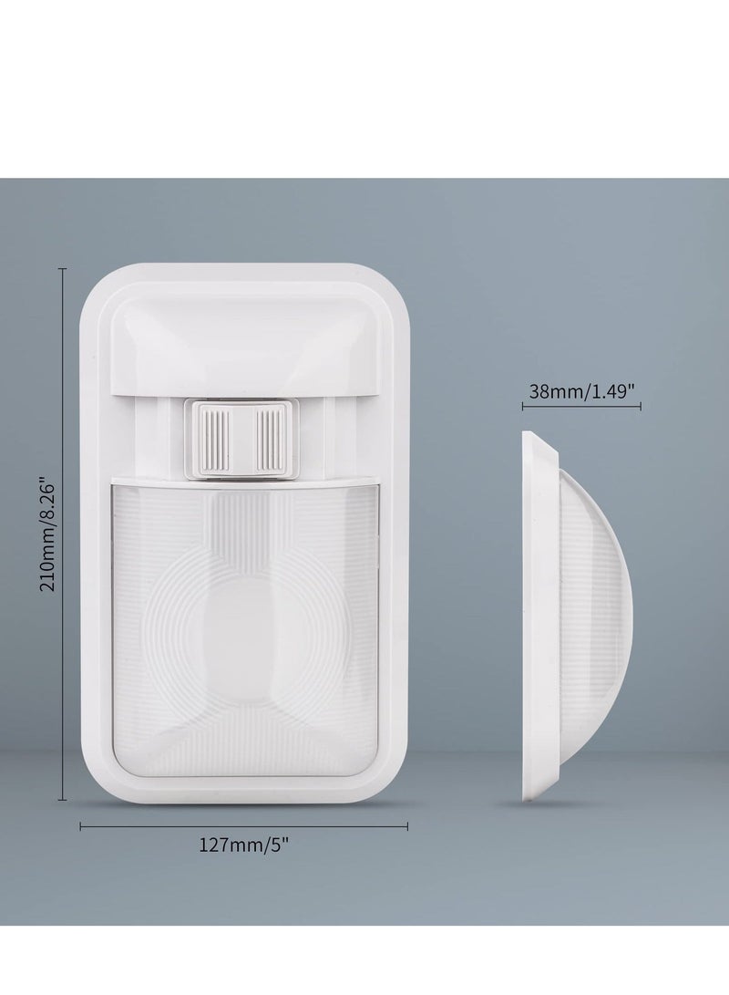 XiuWoo Led RV Ceiling Dome Light,Frosted Interior Lighting ,12V 500LM Single Light Fixture for Trailer, Camper, Truck, Van, Boat ,Natural White 4000-4500K - Image 2