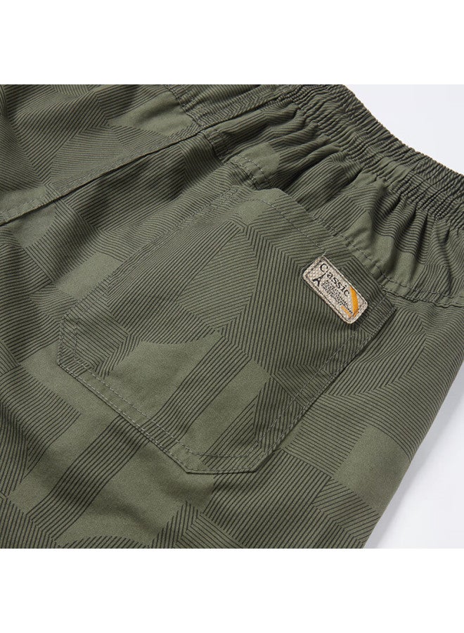 Tucano Men's Summer Fashionable Cotton Breathable Sports Thin Five-point Shorts Black 5XL - Image 3