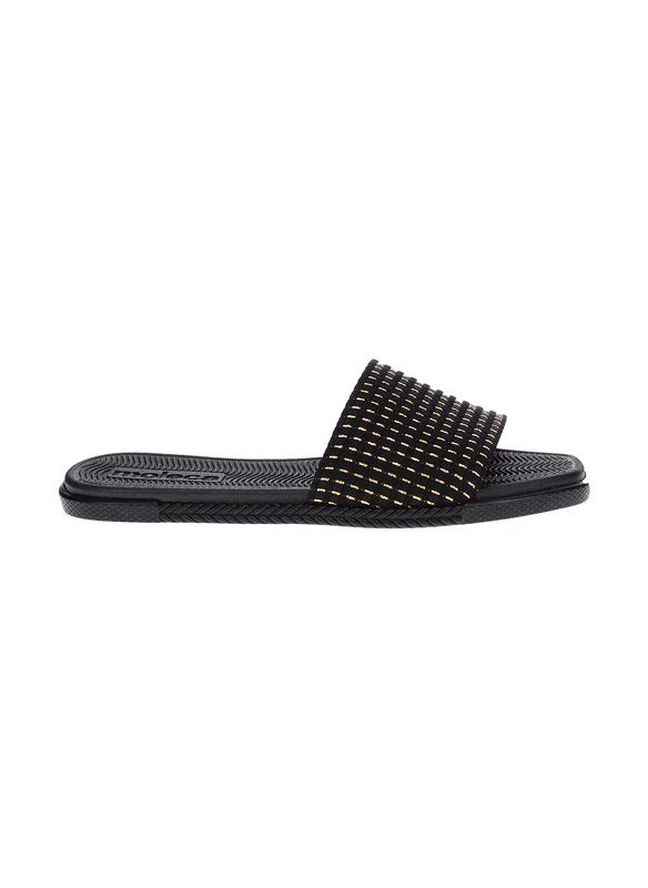 MOLECA Moleca Ladies Flat Sandals Black | Made In Brazil