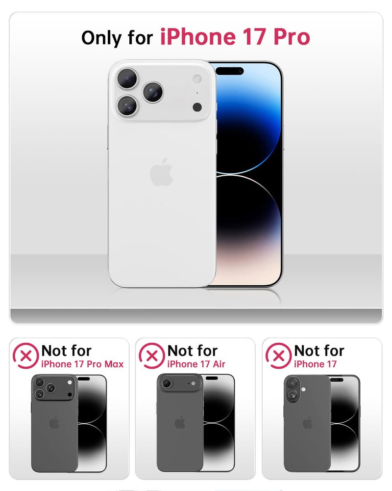 SCORPIFY for iPhone 17 Pro Case [Compatible with MagSafe] with Blue Nemophila Floral Design, Cute Clear Flower Magnetic Phone Cover for Women Girls,[Non Yellowing] Slim Bumper with Gold Accents - Image 2