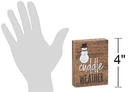Collins Festive Wood Grain Block Sign (Cuddle Weather) - Image 2