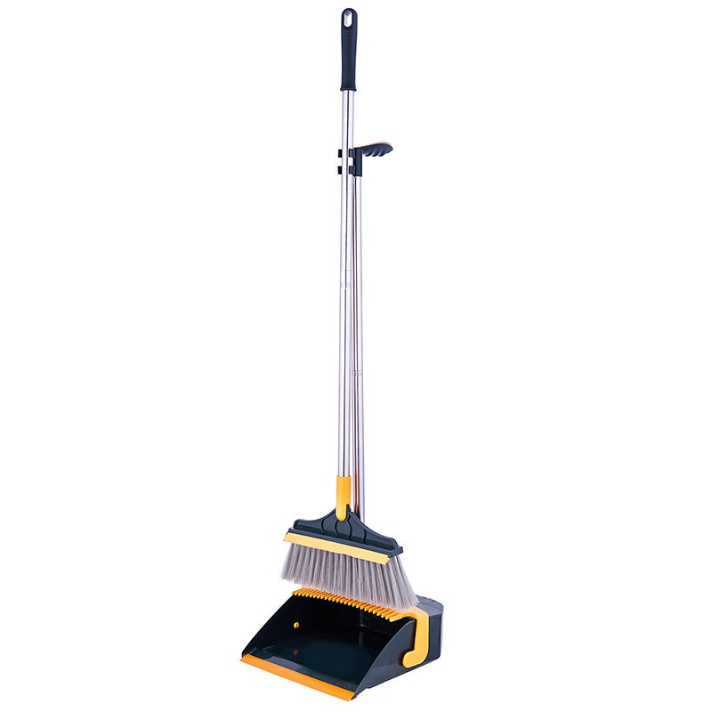 Household Creative Broom And Dustpan Set Soft Bristle Set Sweep Foldableing Scraper Integrated Sweeping Broom Broom Dustpan Combination - Image 2