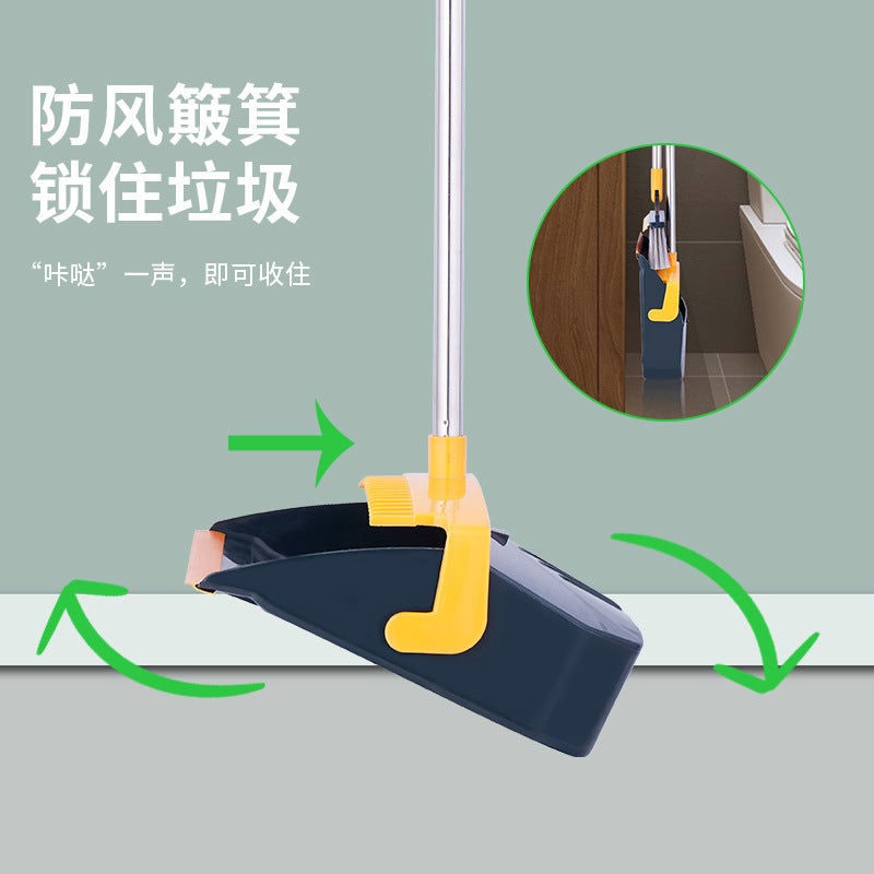 Household Creative Broom And Dustpan Set Soft Bristle Set Sweep Foldableing Scraper Integrated Sweeping Broom Broom Dustpan Combination - Image 5