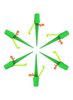 NIBEMINENT 6-Piece Adjustable Water Flow Irrigation Dripper Set Green/Orange 30x6x10centimeter  - Image 1