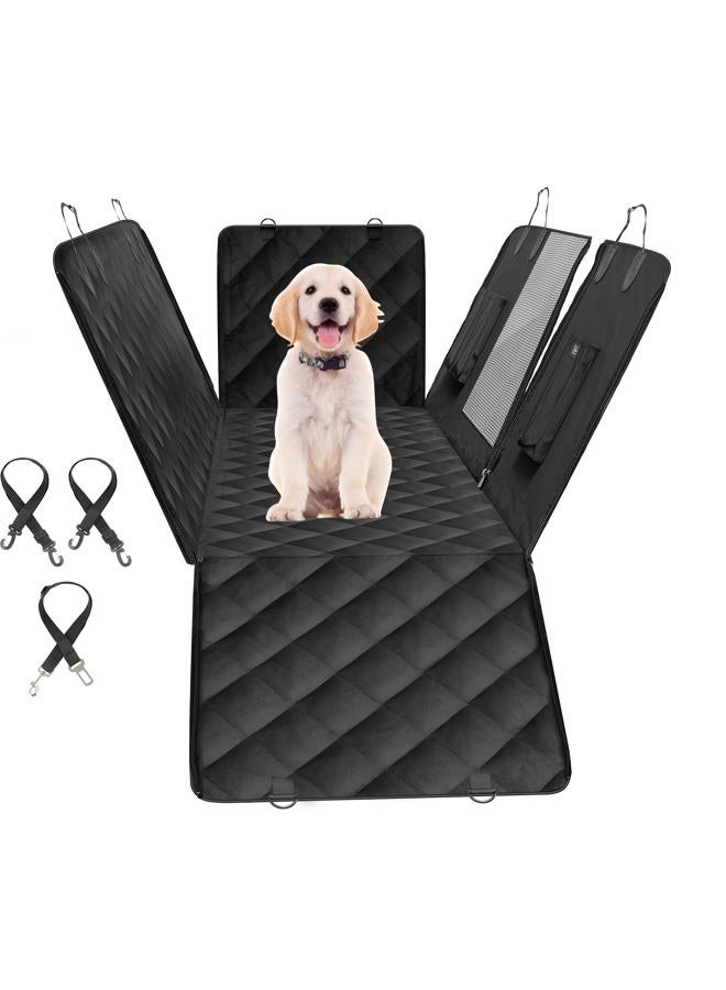 YSSOA Dog Car Seat Cover for Back Seat, Durable Waterproof Nonslip Pets Hammock with Mesh Window and Storage Pocket, Suitable for Cars, Trucks, SUVs, Standard - Image 1