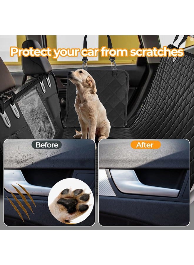 YSSOA Dog Car Seat Cover for Back Seat, Durable Waterproof Nonslip Pets Hammock with Mesh Window and Storage Pocket, Suitable for Cars, Trucks, SUVs, Standard - Image 5