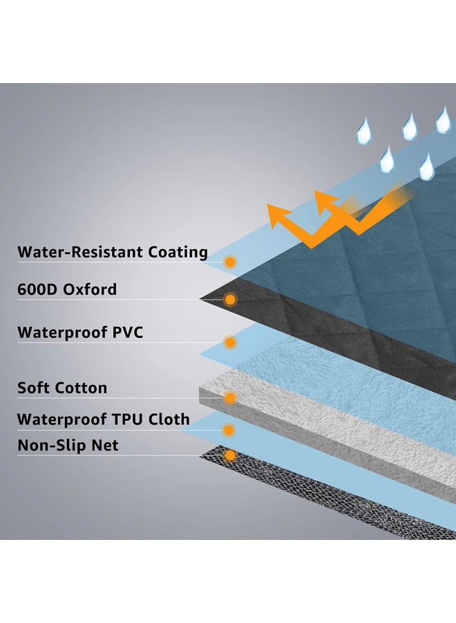 YSSOA Dog Car Seat Cover for Back Seat, Durable Waterproof Nonslip Pets Hammock with Mesh Window and Storage Pocket, Suitable for Cars, Trucks, SUVs, Standard - Image 3