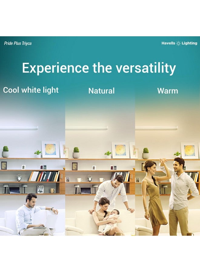 Havells 20W 3 in 1 LED Batten Tubelight|Energy Efficient|Three Color Temperatures(Warm White,Neutral White,Cool White)|Upto 4KV Surge Protection|Made in India |(Triyca)| Pack of 2 - Image 5