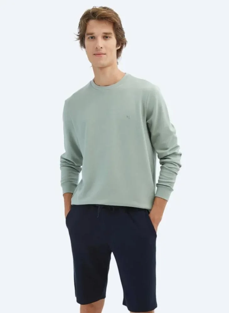 Kip Light Green Crew Neck Sweatshirt
