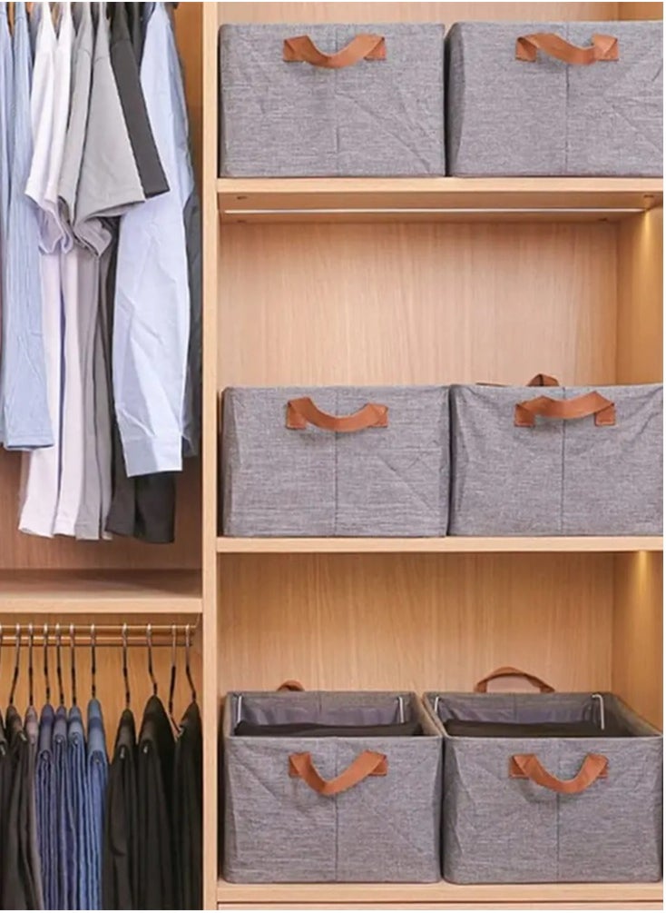 INSX - INSX Foldable Wardrobe Organizer - Waterproof Oxford Cloth Fabric Storage for Jeans, Clothes, Sweaters - 26L Capacity with Steel Frame Support (Pack of 1) - Image 1