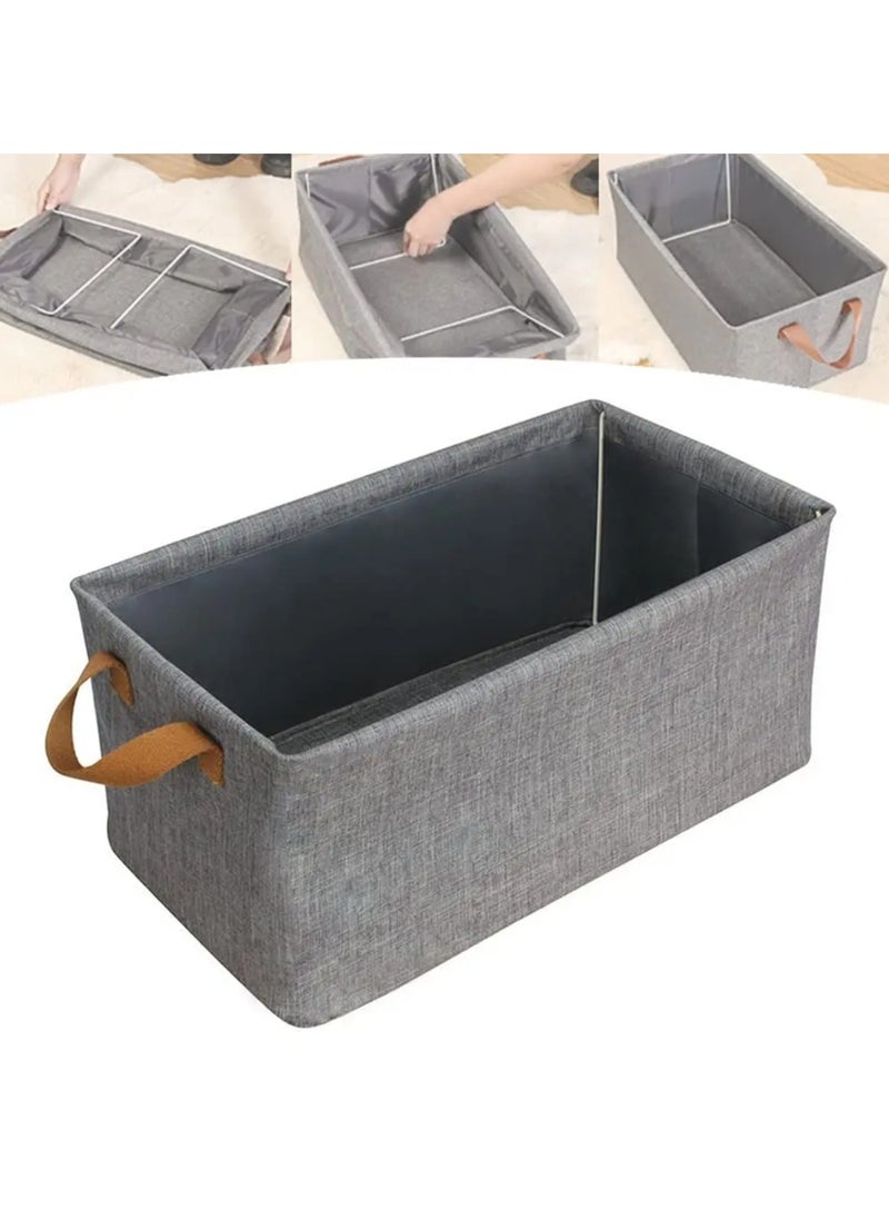 INSX - INSX Foldable Wardrobe Organizer - Waterproof Oxford Cloth Fabric Storage for Jeans, Clothes, Sweaters - 26L Capacity with Steel Frame Support (Pack of 1) - Image 1