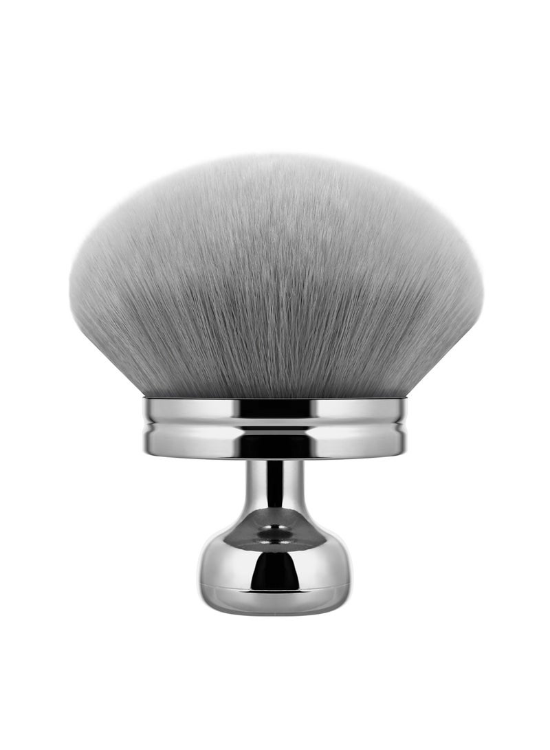 اوكيل فرشاة مكياج الجسم الفضية - كابوكي كبيرة للتسمير الذاتي، كريم أساس الجسم، وواقي الشمس - Image 1