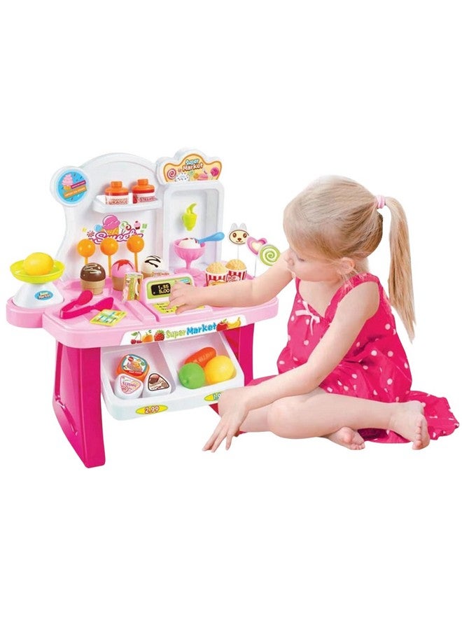 فنبلاست مجموعة ألعاب التسوق من فن بلاست سوبر ماركت للأطفال - مجموعة ألعاب الوجبات السريعة للبنات، ألعاب تظاهرية للأطفال البنات، ألعاب لعب الأدوار للأطفال من سن 3 سنوات فما فوق، هدية عيد ميلاد للأطفال الصغار - Image 3