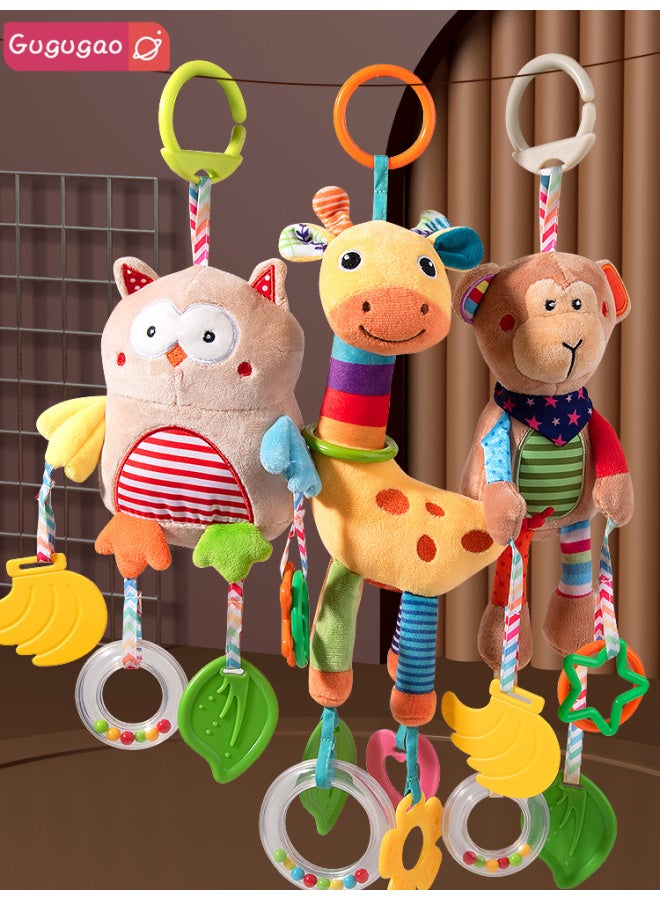 # Baby Stroller Toy Pendant Baby Car Bed Bell Bedside Hanging Seat Stroller Rattle Pendant To Coax Baby-Color:Naughty Monkey - Image 2