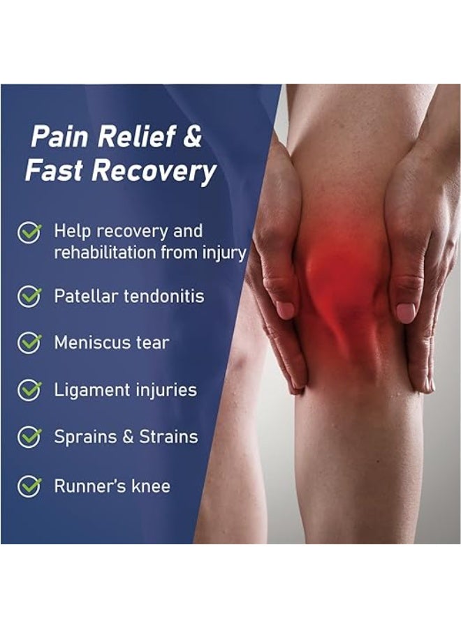 دعامة ركبة بمفصلات متطورة (للرجال والنساء) - دعم فعال لإصابات الأربطة، الأوتار، والغضروف الهلالي والتورم - Image 4