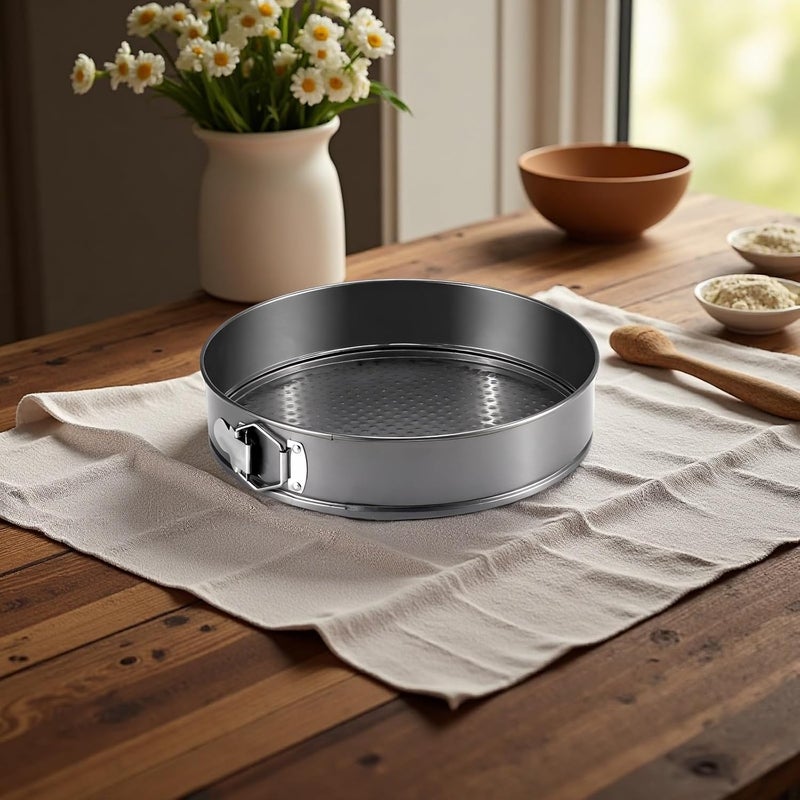 Springform Pan, 11 In / 28 cm Nonstick Round Cheesecake Pan, Carbon Steel with Leakproof Honeycomb Bottom, Cake Model for Baking, 11 x 2.6 in / 28 x 6.5 cm - Image 2
