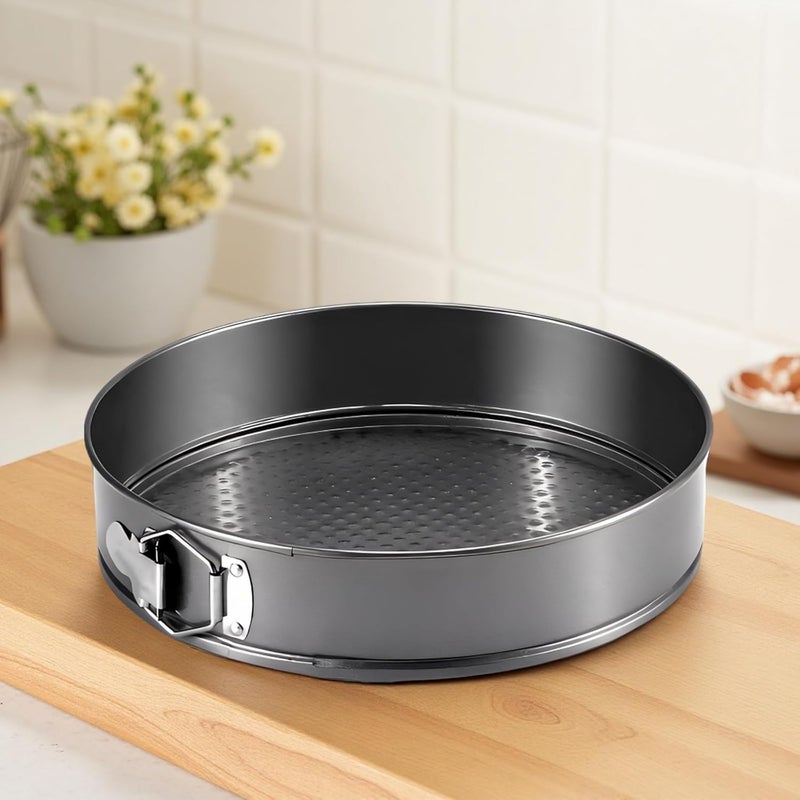 Springform Pan, 11 In / 28 cm Nonstick Round Cheesecake Pan, Carbon Steel with Leakproof Honeycomb Bottom, Cake Model for Baking, 11 x 2.6 in / 28 x 6.5 cm - Image 5