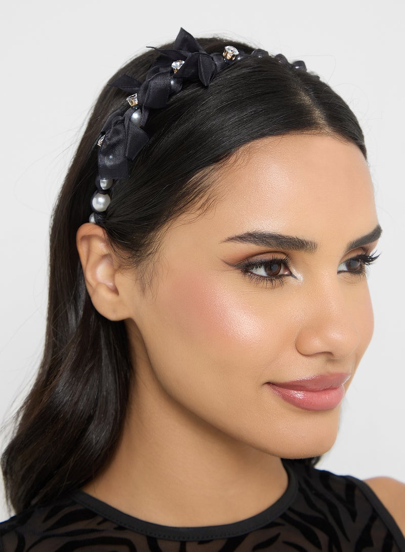 Ginger Pearl Bow Headband  - Image 4