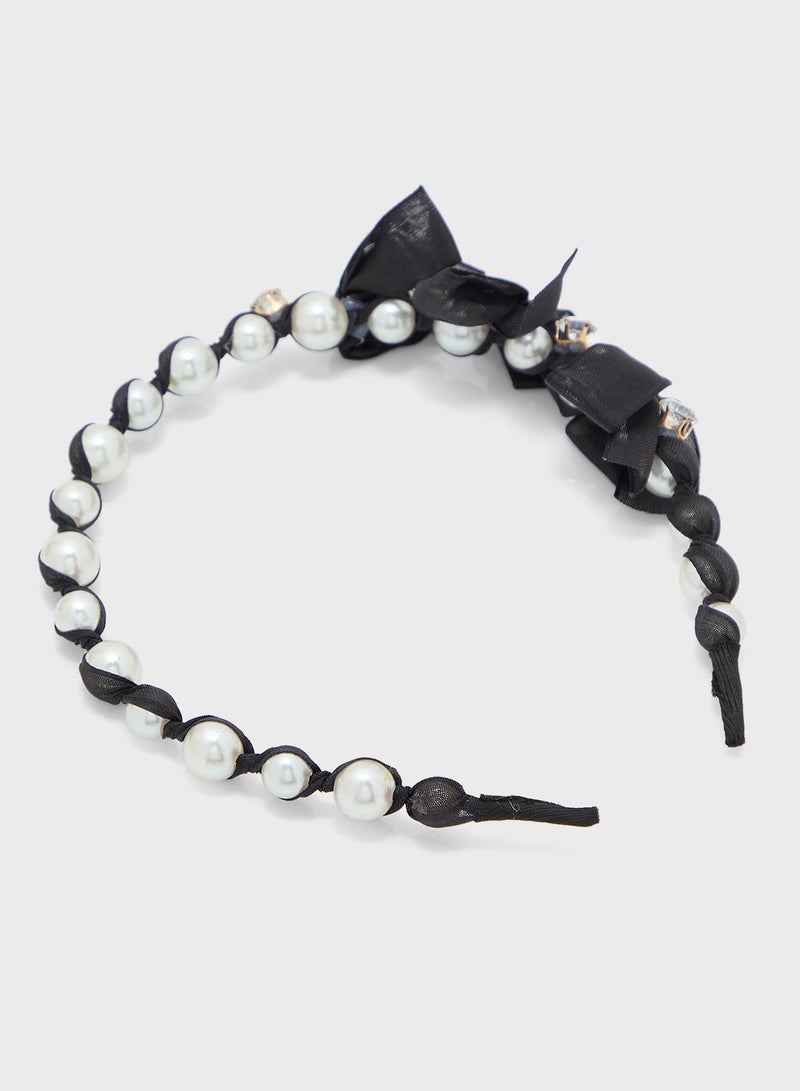 Ginger Pearl Bow Headband  - Image 2