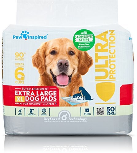 Paw Inspired Extra Large Puppy Pads 28X30" | XL Dog Pads | Dog Pee Pads | Puppy Training Pads, Potty Pads (Adhesive Strips, 50 Count) - Image 5