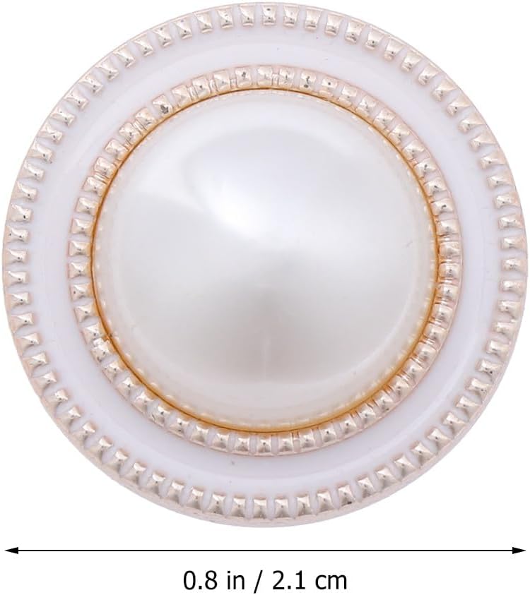 10pcs Pearl Round Shaped Buttons 21mm Removable Coat Buttons DIY Sewing Handcraft Tools for Clothes Decoration - Image 2